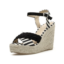 Load image into Gallery viewer, Weave Wedge Sandal