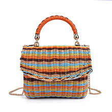 Load image into Gallery viewer, Rattan Square Straw Bag