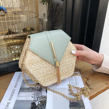 Load image into Gallery viewer, Hexagon Rattan Bag
