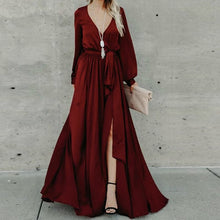 Load image into Gallery viewer, V-neck Long Dress