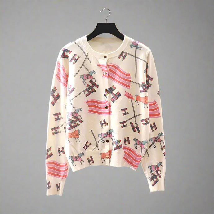 Spring Print Cardigan