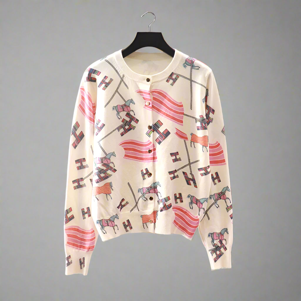 Spring Print Cardigan
