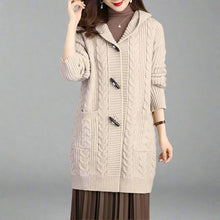 Cargar imagen en el visor de la galería, Hooded Long Sweater