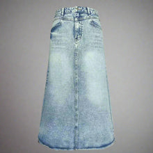 Cargar imagen en el visor de la galería, Full Length Denim Skirt