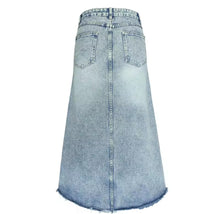 Cargar imagen en el visor de la galería, Full Length Denim Skirt