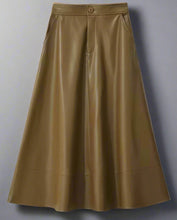 Load image into Gallery viewer, Leather Midi Skirt
