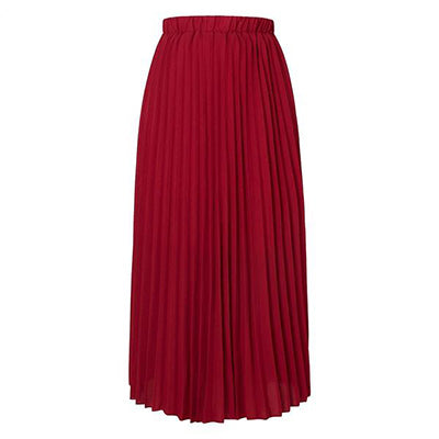 Red Chiffon Skirt