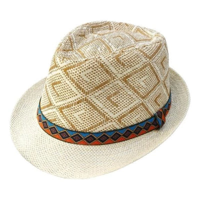 Tan Checkered Hat