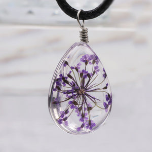 Flower Glass Necklace